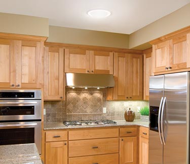 Natural Light tubular skylight installed in residential kitchen thumb