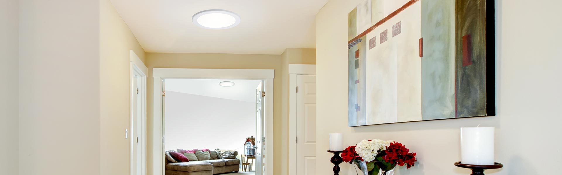 Two Natural Light tubular skylights installed in-hallway and bedroom