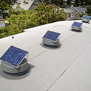 several solar attic fans